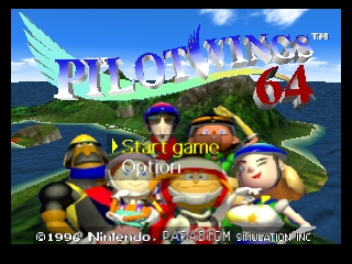 Pilotwings 64 (USA) Title Screen